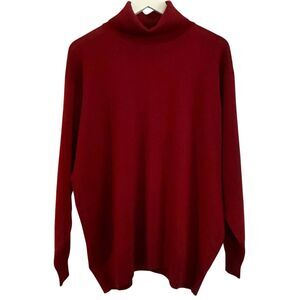 Pringle of Scotland Vintage Virgin LambsWool Red mock neck sweater